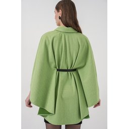 بونشو نسائي 9170 مع حزام - لون أخضر زمردي Women's Belted Cachet Poncho 9170 - Emerald Green