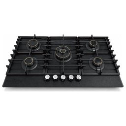 طباخ غاز بلت إن إمبليوم  زجاج أسود  90 سم Embleme  Built-in Gas Hob  5 Burners  Black Glass