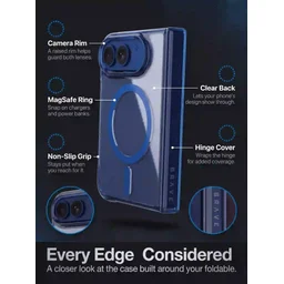 كفر بريف جارد شفاف ماج سيف وقابل للطي لهاتف أيفون ديو مع حماية من السقوط 15 قدم BRAVE GUARD Clear Magnetic Shockproof Case for iPhone Duo (15FT Drop Protection)