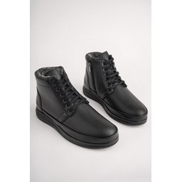 حذاء Muggo DEWEY رجالي شتوي مبطن بالفرو مقاوم للبرد - أسود Muggo DEWEY Men's Fur-Lined Cold-Proof Winter Boots - Black