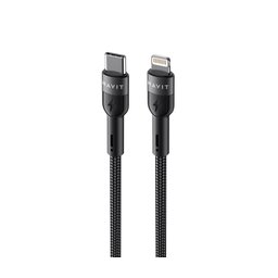 كابل هافيت CB6135 من النوع C إلى لايتنينج - اسود Havit CB6136 Type-C to Lightning Cable-Black