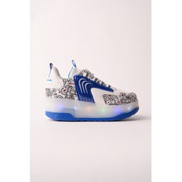 حذاء رياضي Muggo FLOW للأطفال بعجلات وإضاءة - أزرق Muggo FLOW Kids' Light-Up Roller Sneaker Sports Shoes - Blue