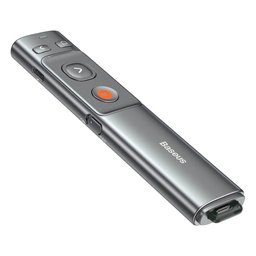 ريموت بريزنتر لاسلكي بيسوس أورانج دوت مع ليزر أحمر ومستقبل مزدوج Baseus Rechargeable Orange Dot Wireless Presenter with Red Laser