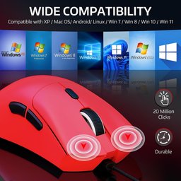 ماوس ألعاب أتاك شارك R1 فائق الخفة، لاسلكي ثلاثي الاتصال وقابل للشحن ATTACK SHARK R1 Tri-Mode Ultra-Lightweight Wireless Gaming Mouse
