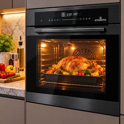فرن كهربائي بلت إن إمبليوم 70 لتر ديجيتال أسود 60 سم Embleme  Built-in Digital Touch Electric Oven  70L