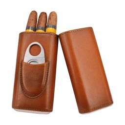 حافظة سيكار جلد طبيعي Genuine Leather Cigar Case
