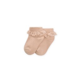 جوارب أطفال دانتيل KUM - 0-4 سنوات - رملي KUM Lace Baby Bootie Socks - 0-4 Years - Sand