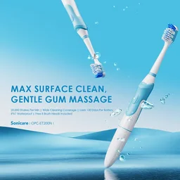 فرشاة أسنان كهربائية Oraimo SoniCare مع 8 رؤوس فرشاة – أبيض Oraimo SoniCare Electric Toothbrush with 8 Brush Heads – White