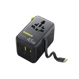 محول السفر العالمي Baseus PicoGo AG11 بقدرة 45 واط، Baseus PicoGo AG11 45W Universal Travel Adapter,
