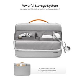 1757. تومتوك - حقيبة لابتوب Tomtoc Defender-A14 مقاس 16 انج باللون الرمادي 1757. Tomtoc Defender-A14 Laptop Briefcase Gray 1757. Tomtoc Defender-A14 Laptop Briefcase Gray 16 inch (حقيبة لابتوب)(حقيبة لابتوب)