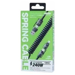 كيبل ريماكس CB12 السبرنكي متعدد الاستخدامات للشحن ونقل البيانات بقدرة 240 واط REMAX CB12 240W Spring Cable