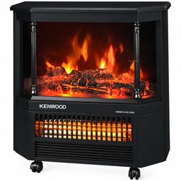 صوبة كهربائية كينوود بتصميم مدفأة جمرية KENWOOD Electric Fireplace Heater KN-42000