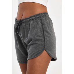 شورت نسائي يومي قصير بقصة عادية من قماش البينيه، 4 قطع، أسود-كحلي-رمادي-فحمي Women's 4-Pack Slit Jersey Fabric Regular Fit Black-Navy-Grey-Anthracite Short Mini Daily Shorts