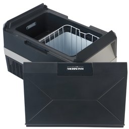 ثلاجة تخييم محمولة هاوسبيرغ Hausberg بسعة 28 لتر – رمادي وأسود Hausberg HB-G060 Portable Camping Refrigerator - 28 Liters - Gray and Black