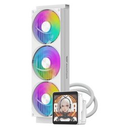 مبرد مائي للمعالج DarkFlash DV360S Max بحجم 360mm مع شاشة IPS، لون أبيض DarkFlash DV360S Max 360mm Liquid CPU Cooler (White)