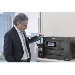 طابعة إبسون إيكوتانك L15160 متعددة الوظائف A3+ للطباعة والمسح الضوئي والنسخ والفاكس مع اتصال Wi-Fi Epson EcoTank L15160 A3+ Print/Scan/Copy/Fax Wi-Fi High Performance Business Tank Printer