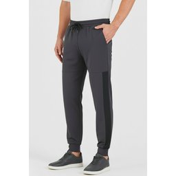 بنطال رياضي رجالي جوغر مريح قطعتين أسود-فحمي بقصة عادية وخصر مطاطي Men's Black-Anthracite Standard Fit Jogger Sweatpants 2-Pack with Ribbed Cuffs and Pockets