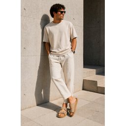 Muggo AUGUSTA شبشب رجالي يومي قابل للتعديل بإبزيم مزدوج - بيج Muggo AUGUSTA Men's Adjustable Double Buckle Casual Slippers - Beige