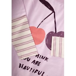 تي شيرت بناتي منقوش - ليلكي (2-10 سنوات) Girls' Patterned T-Shirt - Lilac (2-10 Years)