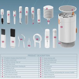 موكسيدو طقم تنظيف الأجهزة الإلكترونية الشامل 20 في 1 Moxedo 20-in-1 Multi-Functional Electronics Cleaner Kit