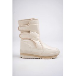 حذاء شتوي للأطفال Muggo Bunny بفرو داخلي ومقاوم للماء والثلج - بيج Muggo Bunny Kids' Fur-Lined Velcro Waterproof Snow & Rain Boots - Beige