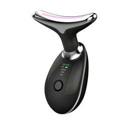 جهاز الهايفو لتدليك الرقبة والوجه بالضوء LED مع تقنية EMS والحرارة LED Light Therapy Neck & Face Massager – EMS, Heat & Vibration