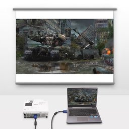 كيبل VCOM VGA إصدار 3+4 مع حلقتي Ferrite، ذكر إلى ذكر، موصلات مطلية بالنيكل، باللون الأسود، بطول 3 أمتار VCOM VGA Version 3+4 Cable, Male to Male, 2 Ferrite Cores, Nickel-Plated Connectors, Black, 3M