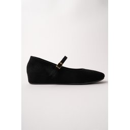 حذاء باليه نسائي MUGGO BERNY أسود بكعب مخفي وحزام واحد Muggo BERNY Women's Black Hidden Heel Single Strap Ballet Flats