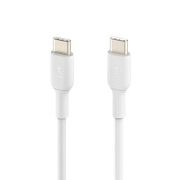 كيبل بوست جارج فليكس من يو إس بي‑سي إلى يو إس بي‑سي بطول ١ متر باللون الأبيض BoostCharge Flex USB‑C to USB‑C Cable 60W (1m, White)
