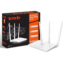 راوتر تندا F3 لاسلكي بسرعة 300Mbps مع 3 هوائيات خارجية وتقنية Wi-Fi 4 Tenda F3 300Mbps Wireless N300 Wi-Fi Router with 3 External Antennas