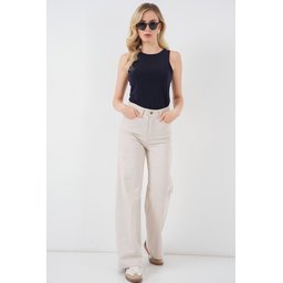 بودي نسائي ساندي بياقة رسن وأزرار كبس - كحلي Women's Halter Neck Snap-Button Sandy Bodysuit - Navy Blue