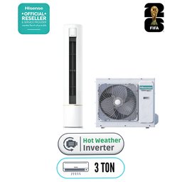 سبلت هايسنس عامودي سعة 2 طن مع تقنية T3 Inverter والتحكم بالأمبير على 3 مراحل Hisense 2 Ton Floor Standing Split Air Conditioner with T3 Inverter and 3-Step Ampere Control