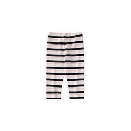 ليقنز مضلع مخطط للأطفال 1-10 سنوات - لون بيج فاتح Kids' Striped Ribbed Leggings 1-10 Years - Ecru