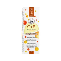 كريم ليرين بفيتامين سي+اي مع واقي شمس بحماية 50 Lirene C+E Vitamin Energy Toning Cream SPF 50