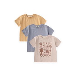 طقم تي شيرت رجالي 3 قطع للأولاد 2-10 سنوات - Kum Mavi Sundres Boys' T-Shirt Triple Set 2-10 Years - Kum Mavi Sundres