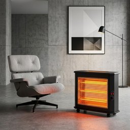 مدفئة كهربائية تركية 5 شمعات حجم كبير electric heater