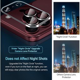 حماية عدسات كاميرا آيفون 18 برو - شفاف iPhone 18 Pro 3D Clear Camera Lens Protector