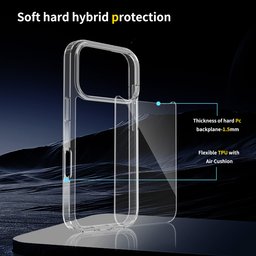 كفر آيفون 18 برو شفاف أكريليك كريستالي iPhone 18 Pro Crystal Acrylic Transparent Case