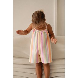 سالوبيت أطفال بحمالات من 1-5 سنوات - لون إيكرو Kids' Strappy Romper 1-5 Years - Ecru