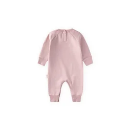 سالوبيت أطفال مطرز بالدب - بودرة (0-3 سنوات) Bear Embroidered Baby Romper - Powder (0-3 Years)