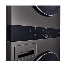 غسالة + مجففة الجي ووش تاور 25 كغم سلفر LG washer dryer is an integrated washing tower