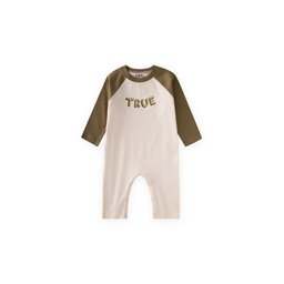 تولوم أطفال بأكمام ريجلان طويلة - إكرو أوليف (0-3 سنوات) Reglan Long Sleeve Baby Romper - Ecru Olive (0-3 Years)