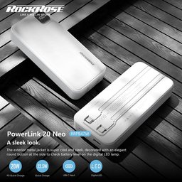 RR20000mAh 20W PD&22.5W Quick Charge Power Bank ( شاحن طوارئ ) RR 20000mAh 20W PD&22.5W Quick Charge Power Bank