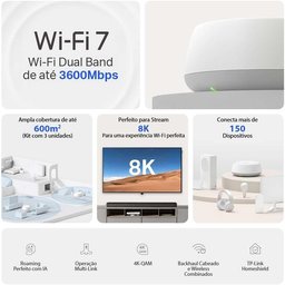راوتر ديكو مش  تي بي لنك واي فاي 7  BE22 قطعتين TP-LINK DECO BE22-WIFI 7 BE3600 (2-PACKS)
