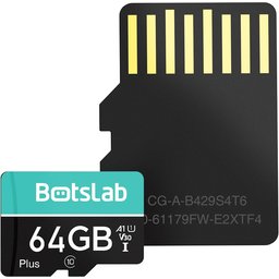 بطاقة ذاكرة بوتسلاب Micro SD بسعة 64GB مخصصة لكاميرات السيارات Dash Cam وتسجيل الفيديو المستمر BOTSLAB 64GB Micro SD Memory Card for Botslab Dash Cam Video Recording