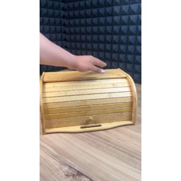 حافظة الصمون والمعجنات الخشبية الفاخرة Premium Wooden Bread and Pastry Storage Box