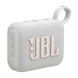سماعة جي بي إل جو 4 بلوتوث محمولة مقاومة للماء والغبار – أبيض JBL GO4 Portable Bluetooth Speaker  White
