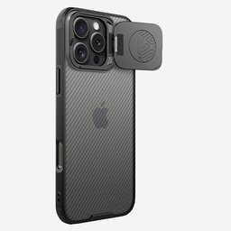 حافظة نيلكن CamShield Prop لـهاتف ايفون 16 برو ماكس - اسود شفاف Nillkin CamShield Prop Case for Apple iPhone 16 Pro Max - Transparent black