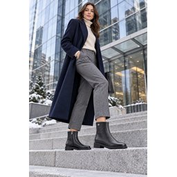 بوت نسائي Muggo LAVEN أسود بسحاب وكعب قصير Muggo LAVEN Women's Ankle Boots - Black, Zipper, Low Heel