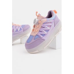 حذاء رياضي MUGGO SKATE للأطفال بعجلات وإضاءة - ليلكي MUGGO SKATE Kids' Light-Up Roller Sneaker Shoes - Lilac
